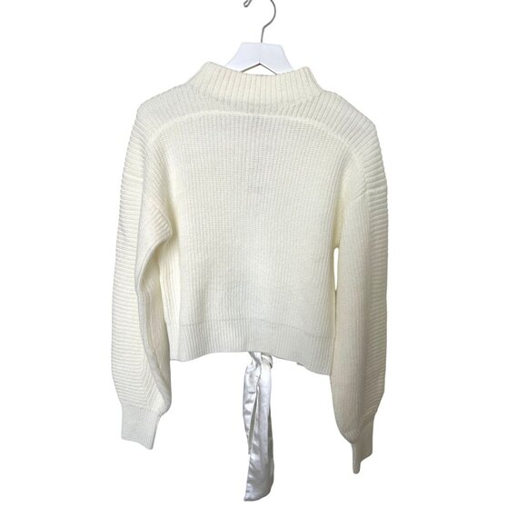 Design History Rib Knit Tie Back Sweater - Picture 4 of 7